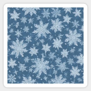 Intricate Calming and delicate Seasonal Winter Snowflakes Pattern Sticker